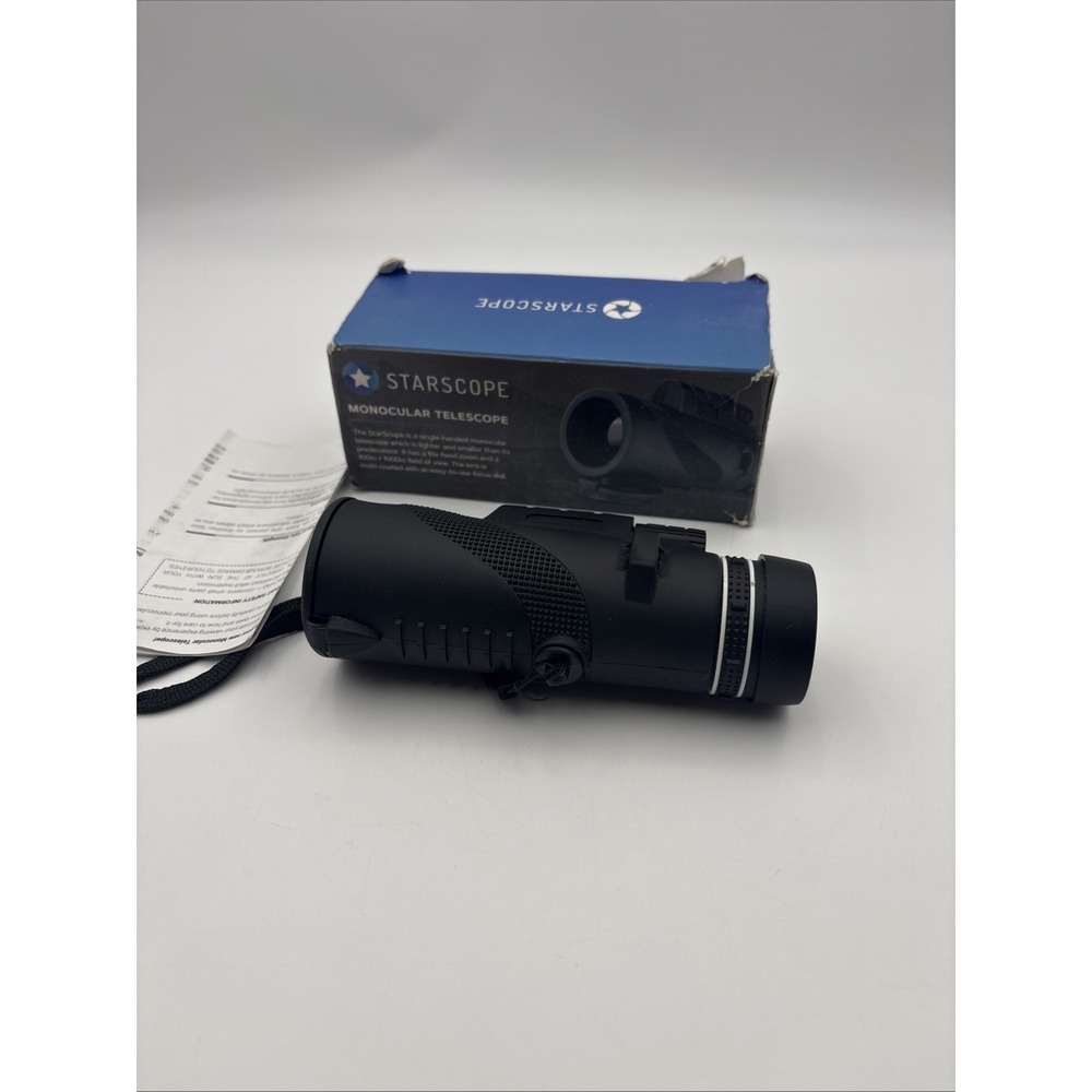 Starscope Gen 2 Monocular Telescope 10x Zoom Compact Black Water-Resistant Scope